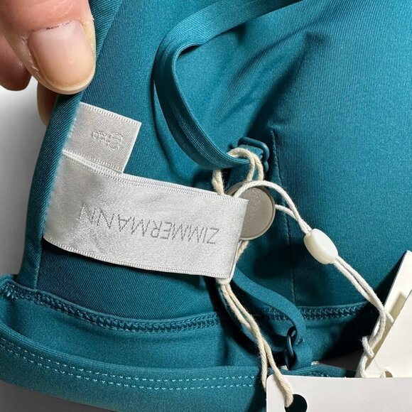 Zimmermann Women's Teal Sculpt Triangle Bra Bikini Top Size C/D US 8-10 NWT - Picture 5 of 7